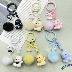 かわいい立体ベル猫キーホルダー学生スクールバッグかわいいペンダントガールバッグアクセサリー親友ギフト