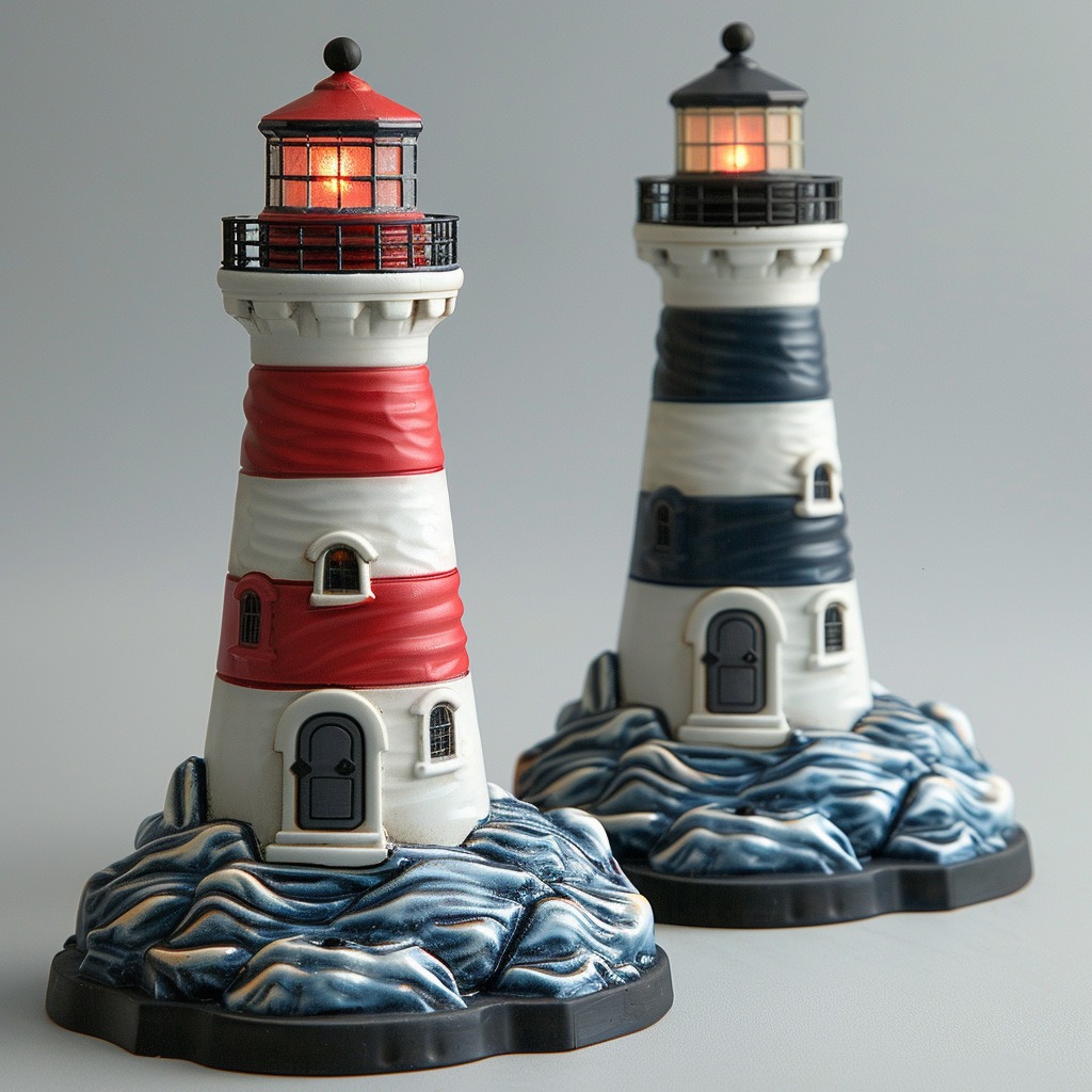  New Outdoor Solar Resin Lighthouse Ornaments Courtyard Garden Lawn Landscape Decoration Ornaments