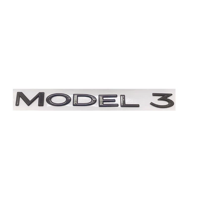 Car logo, tailgate car logo tesla cover - model3-glossy-black
