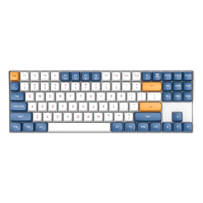 Aigo A87 Teclado mecánico inalámbrico recargable llave completa sin punzonado computadora con cable juego de oficina teclado de eje verde