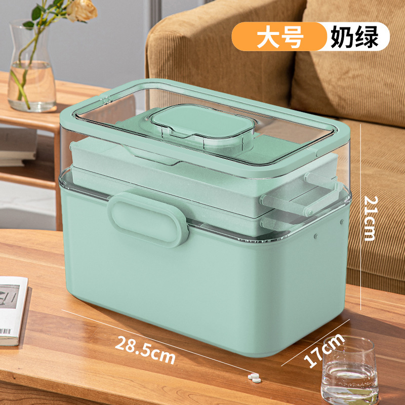 家庭用医薬箱家庭用透明小薬箱医療救急箱医療用多層薬品緊急収納ボックス|undefined