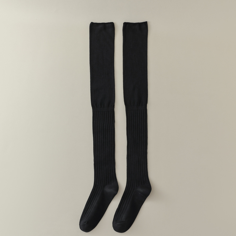 アングラの赤い櫛の綿の長い筒は膝の靴下の高い筒の純色のつなぎ合わせのinsの潮は妊婦の太ももの靴下に乗ります。