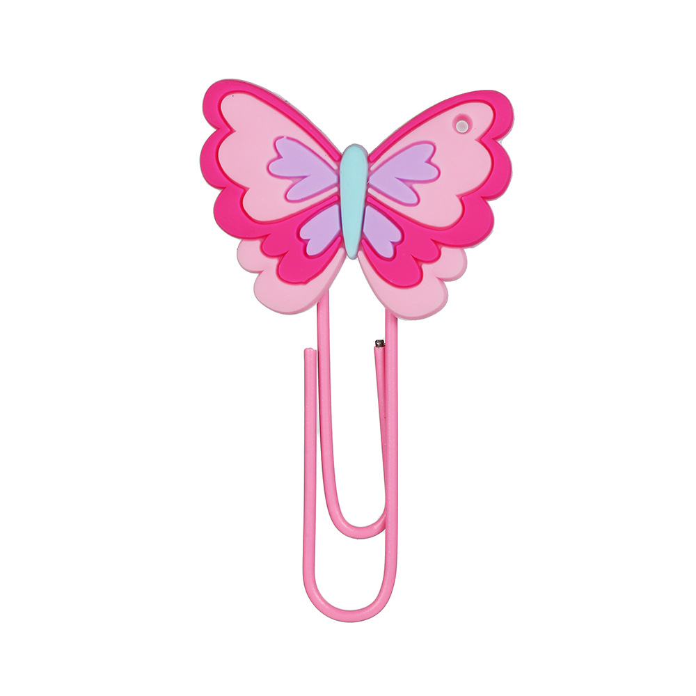 Butterfly Shaped Pvc Soft Glue Epoxy Clip Bookmark 1 Piece Wholesale display picture 4