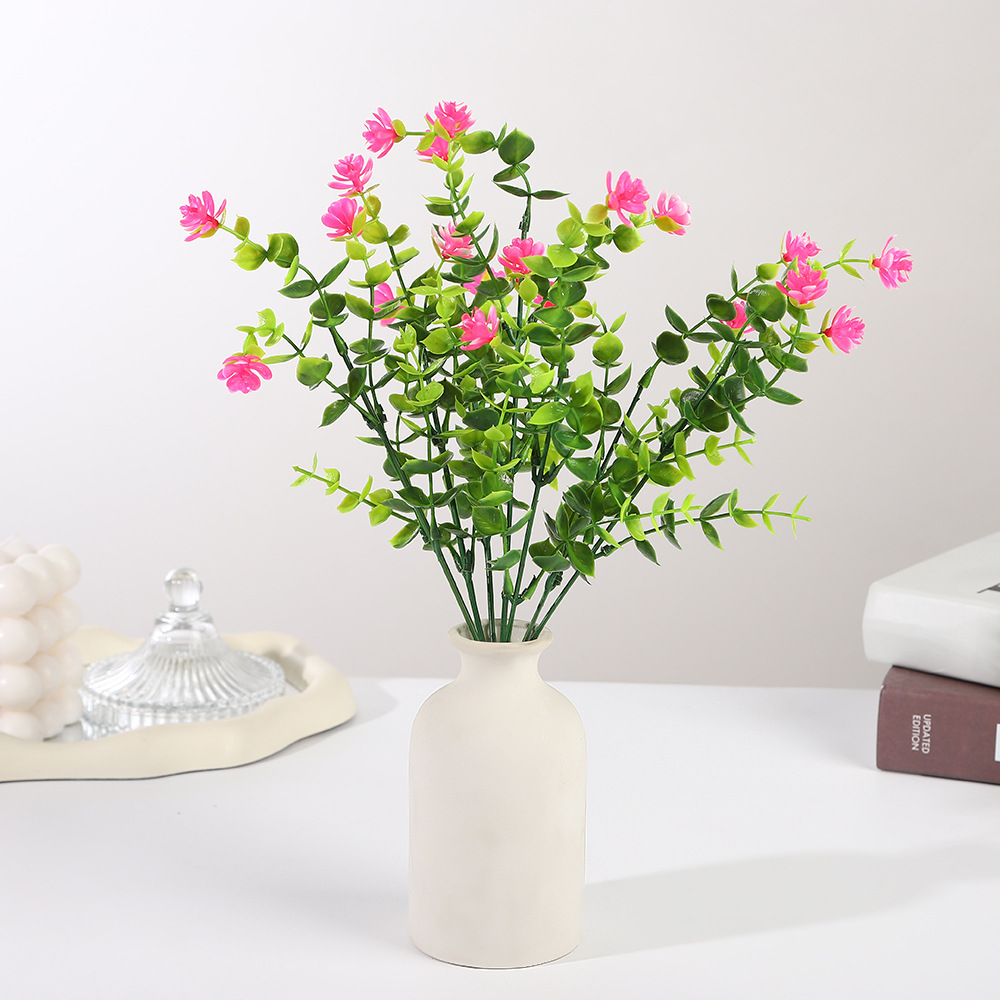 Transfronterizos calientes flores de simulación 7x35 mallas de camellia de montaña de Yougali flores falsas de plástico de simulación de plantas verdes props de disparo de flores