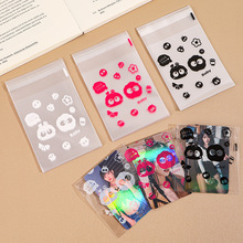 新品卡通印花opp包装袋 小卡拍立得可爱小煤球印花塑料自封袋