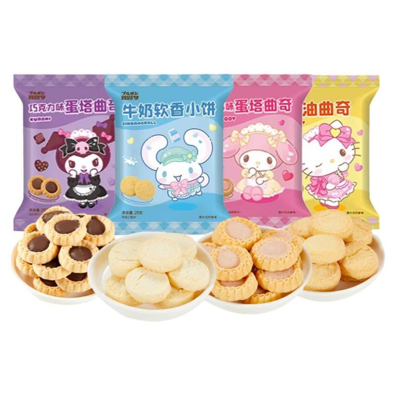 波路梦 Hellokitty печенье утоляет тягу, закуски, детские закуски, целый яичный тарт оптом