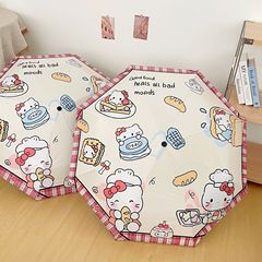 傘の学生は学校に行きます。専用傘は小さくて折りたたみます。