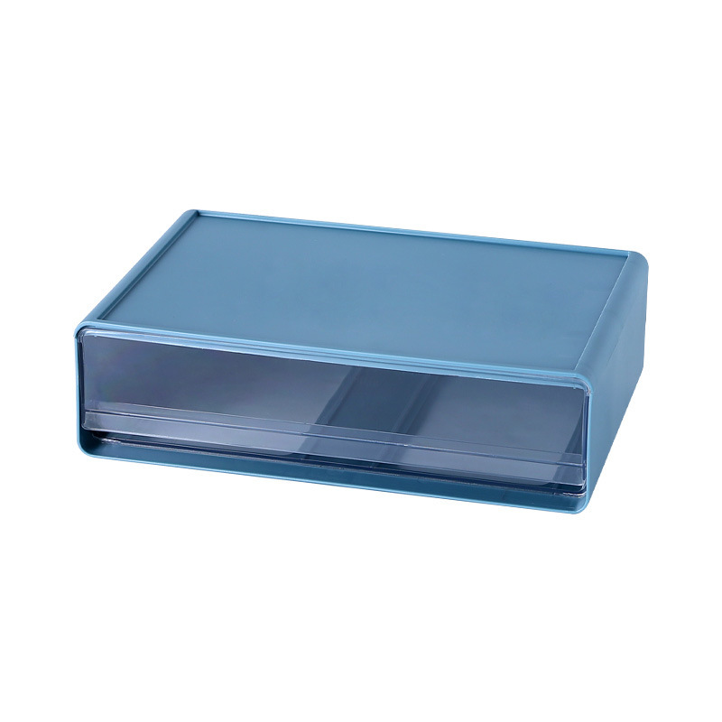 Caja de almacenamiento de escritorio de cajón transparente, caja de acabado cosmético, archivo de escritorio de oficina, caja de estante de papelería