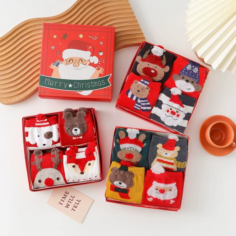 Рождественские чулки Подарочная коробка Носки Женские чулки