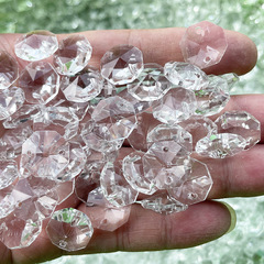 Hot selling transparent K9 crystal octagonal beads crystal lighting accessories beads engineering decoration entrance partition bead curtain loose beads