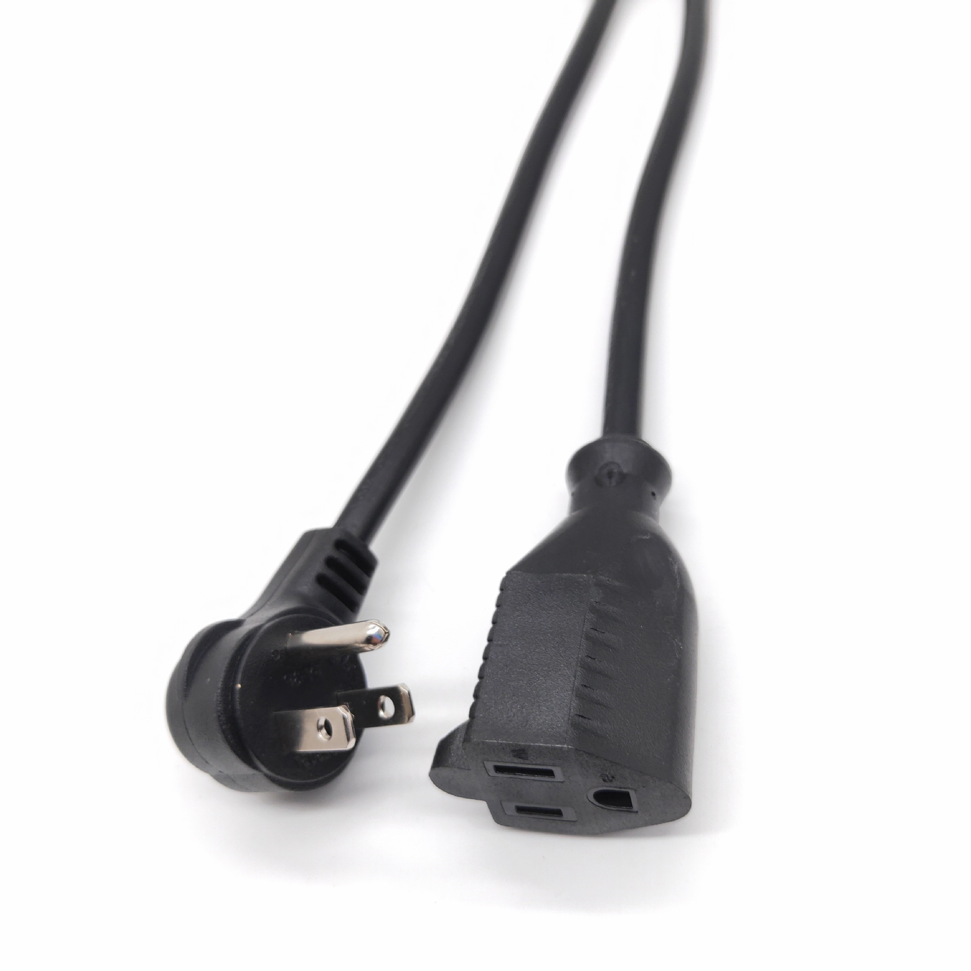 厂家美式插头电源线 美规三插公母对插延长线 美国美标电源线