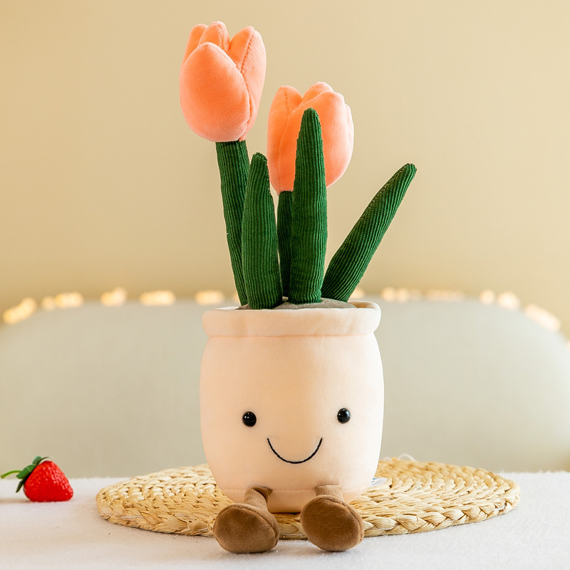 Tulipán flor peluche simulación suculenta muñeca muñeca librería decoración interior decoración pequeño regalo