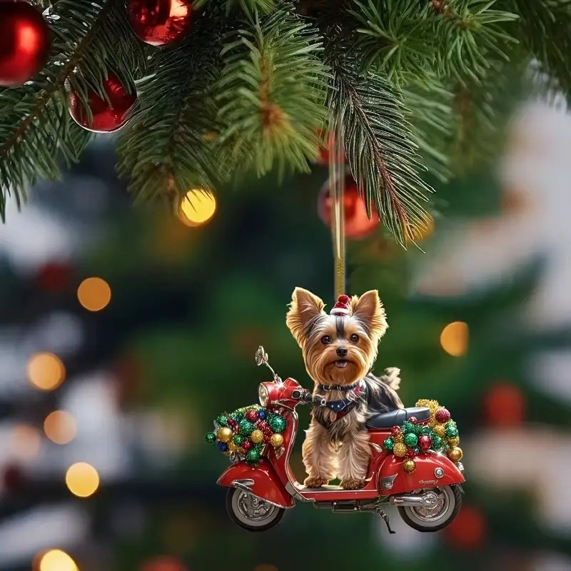 Navidad transfronteriza nuevo creativo coche perrito colgante acrílico plano coche interior decoración de la fiesta