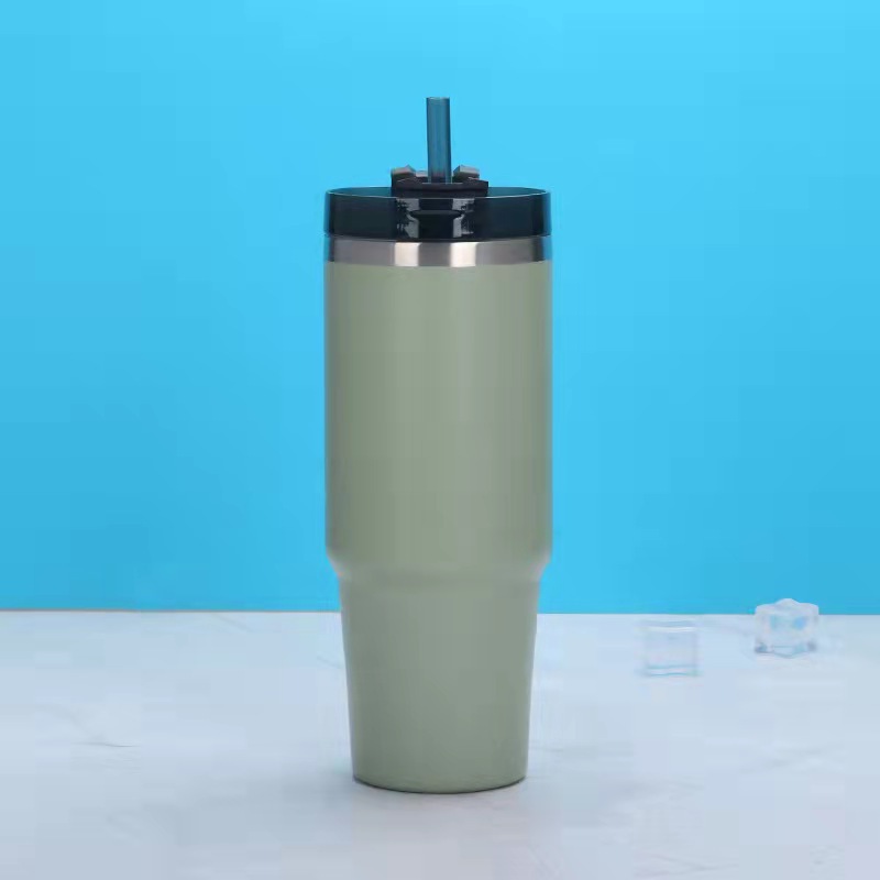 Comercio exterior nuevo 20oz 30oz acero inoxidable doble capa de aislamiento térmico refrigerante taza de paja taza de hielo taza de automóvil