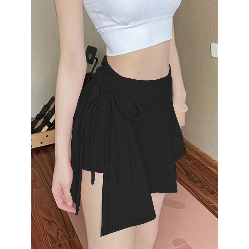 2025新款跨境代发女式休闲时尚纯色简约松紧腰瑜伽服