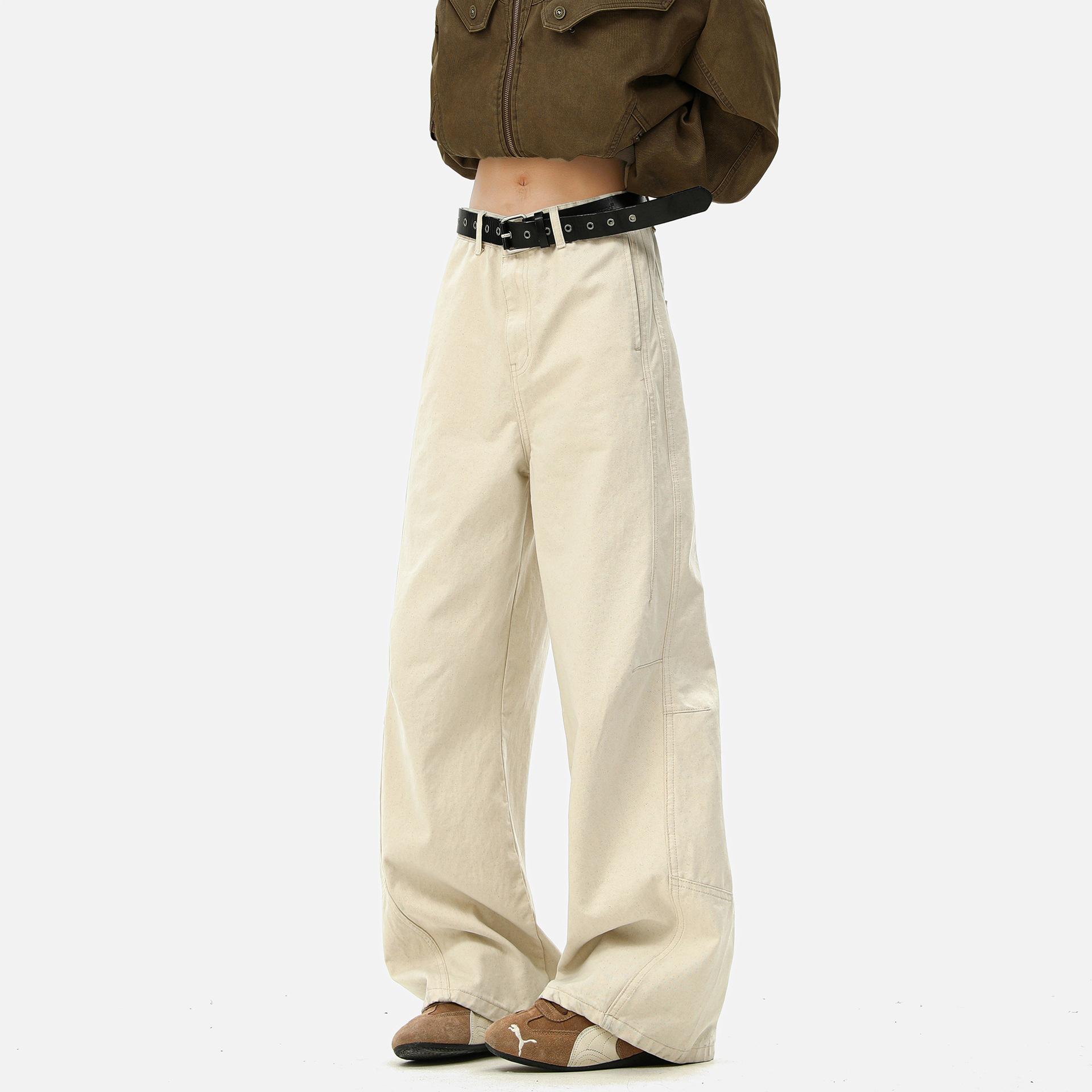 cleanfit Japanese Casual Pants Boys Four Seasons New Trendy Brand Foreign Trade Solid Color Straight Leg Wide-leg Work Pants