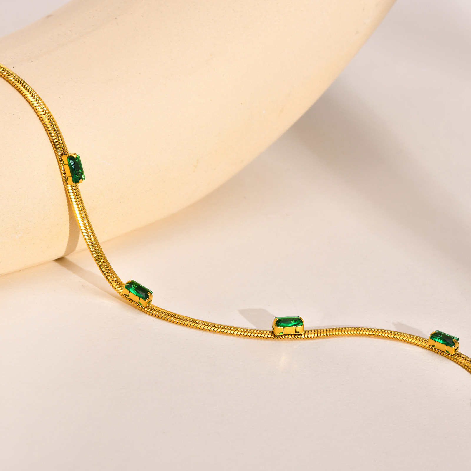 Simple Style Geometric Stainless Steel Bracelets Inlay Zircon Stainless Steel Rings