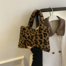 跨境bags时尚豹纹牛奶斑马毛绒单肩女包可爱女士小包手提斜跨斜挎