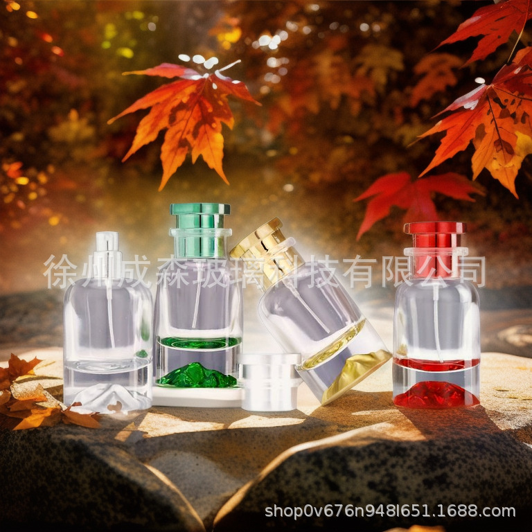厂家直供彩色香水玻璃瓶小样分装瓶支持各种规格支持丝印激光雕刻