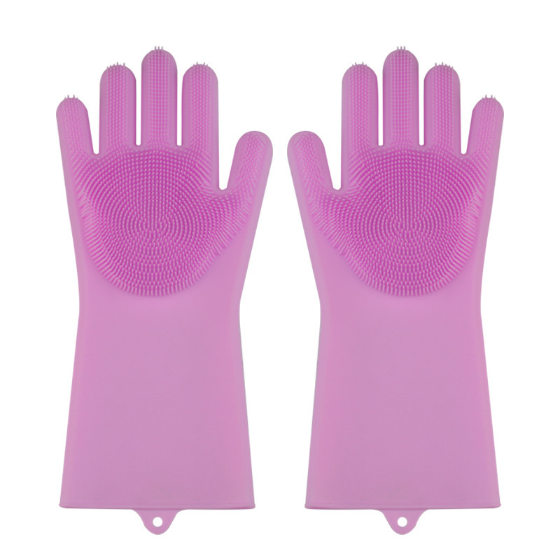 Fábrica directa guantes de limpieza de cocina guantes de lavado de platos de silicona guantes de aislamiento térmico resistentes a alta temperatura al por mayor