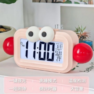 凯蒂猫闹钟计时器学生儿童男女孩起床专用神器可爱智能桌面时钟|undefined