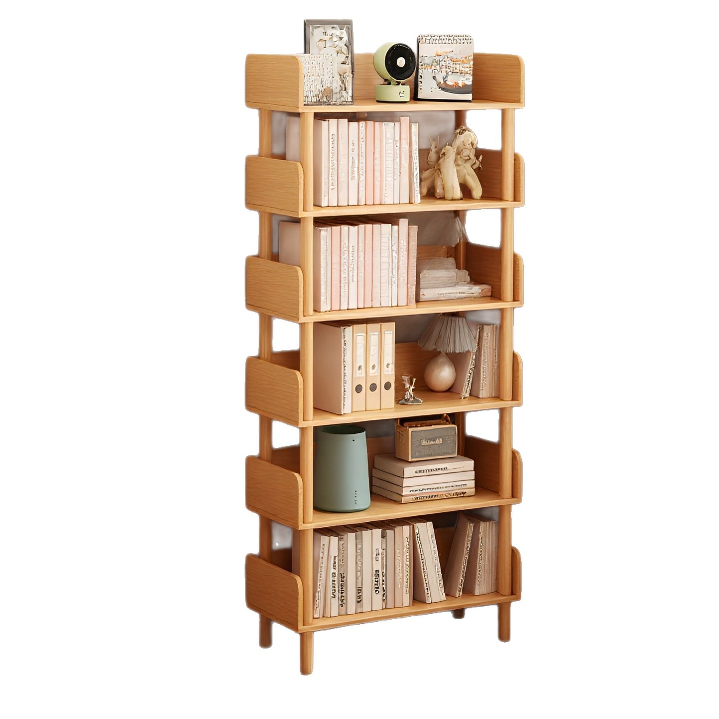 Estante de libros simple integrado contra la pared estante de almacenamiento móvil estante de almacenamiento de libros estante de almacenamiento de juguetes vertical multicapa para estudiantes