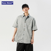 NASA2025男士时尚小众设计感衬衫夏季款新款宽松休闲百搭衬衫外套