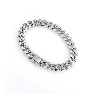 Explosive Titanium Steel Men's Cuban Necklace Round Mill Chain Encryption Stainless Steel Chain Metal Rough Necklace Jewelry Necklace