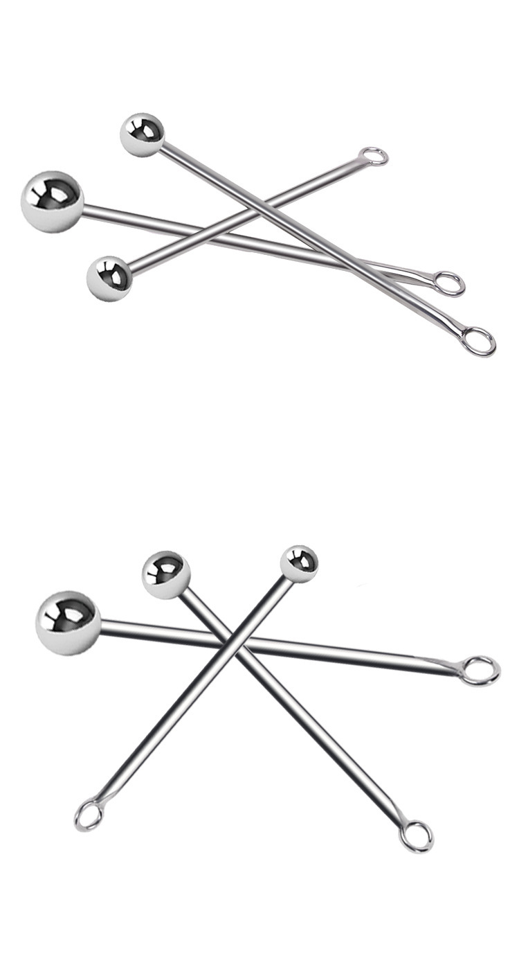 Jiuai SM-Flirting Stainless Steel Teasing Wand with Round Head and Single Bead Hook — detail image 7
