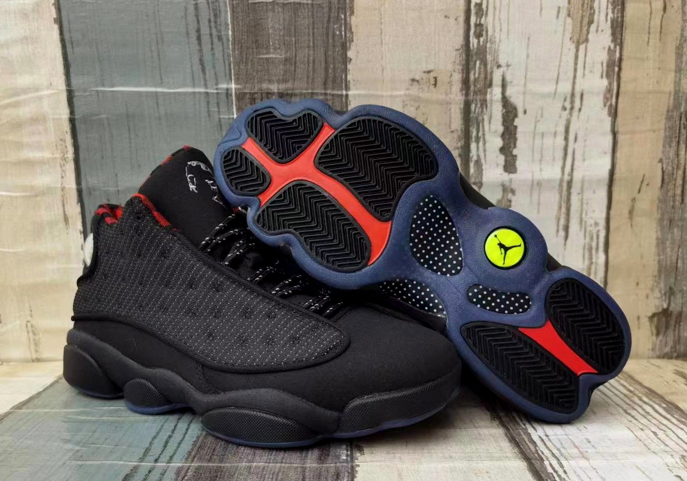 Fábrica de zapatos Putian transfronterizos de alta calidad AJ13 todas las estrellas de platino oro espejo negro pantera Joe13 zapatos de baloncesto para hombres y mujeres