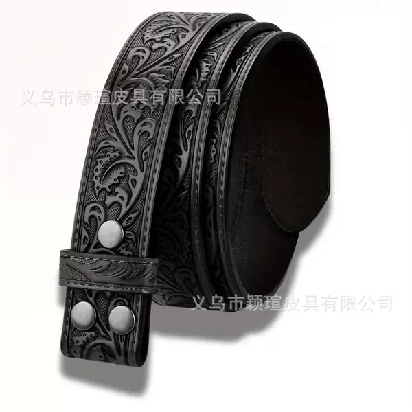 Cross-Border Men's Punk Style Embossed American Retro Belt Personality Trend Western Cowboy Belt Body