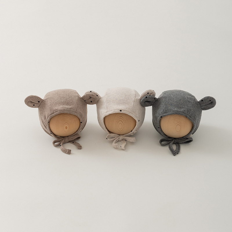 Bonito punto de onda orejas gorras para bebés primavera y otoño a prueba de viento calentamiento gorras para bebés súper bonitas gorras para recién nacidos