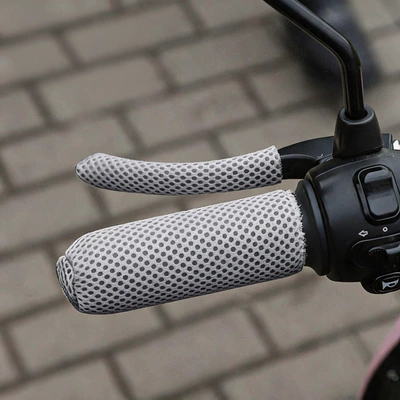 Mesh Breathable Electric Vehicle Handlebar Handlehold cover - 1-pair-of-gray-breathable-tram-handle-gloves-breathable-and-sweat-absorbent-routine