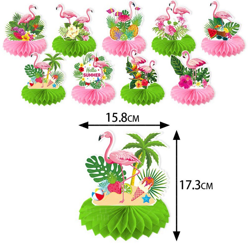 Transfronterizo nueva decoración de fiesta hawaiana decoración de mes de escritorio panal decoración de verano suministros de fiesta decoración de atmósfera