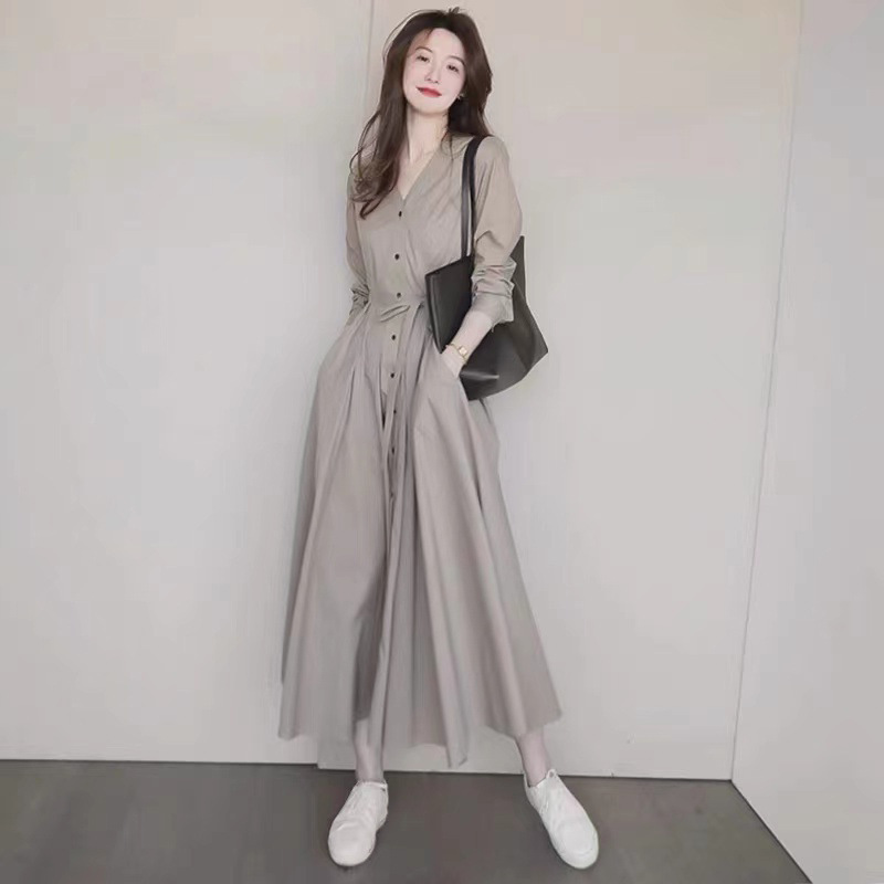 French High-end Autumn Dress Fairy Elegant Long Dress Women's New Year Early Autumn Dress Royal Sister Style Dress