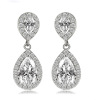 Classic zirconium, earrings, suitable for import, European style, light luxury style