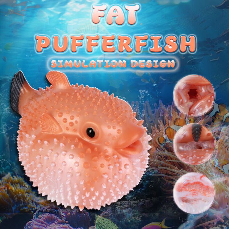 Geeba Artificial Puffer Fish Animal Fake Vagina Buttocks Airplane Cup Men's Products Strange Beast Curiosity Solid Doll