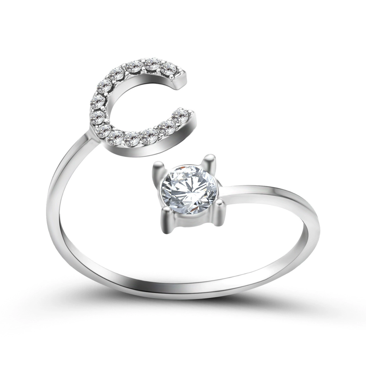 (Cross-border trading), ring, creative adjustable one size accessory with letters