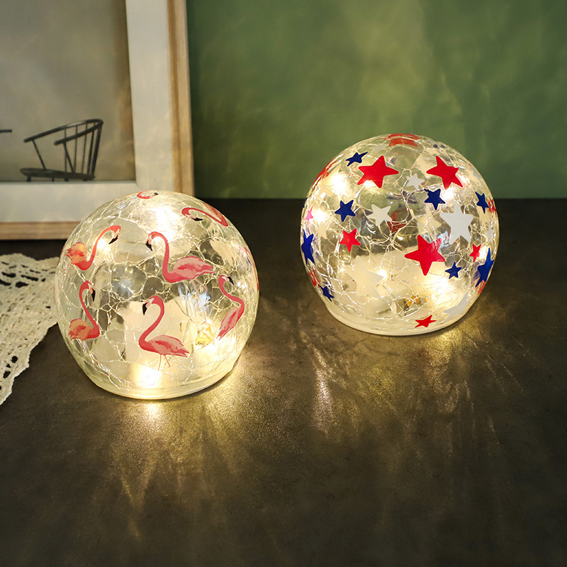 Factory wholesale custom new glass crack ball outdoor lampshade LED crack ice glass lampshade
