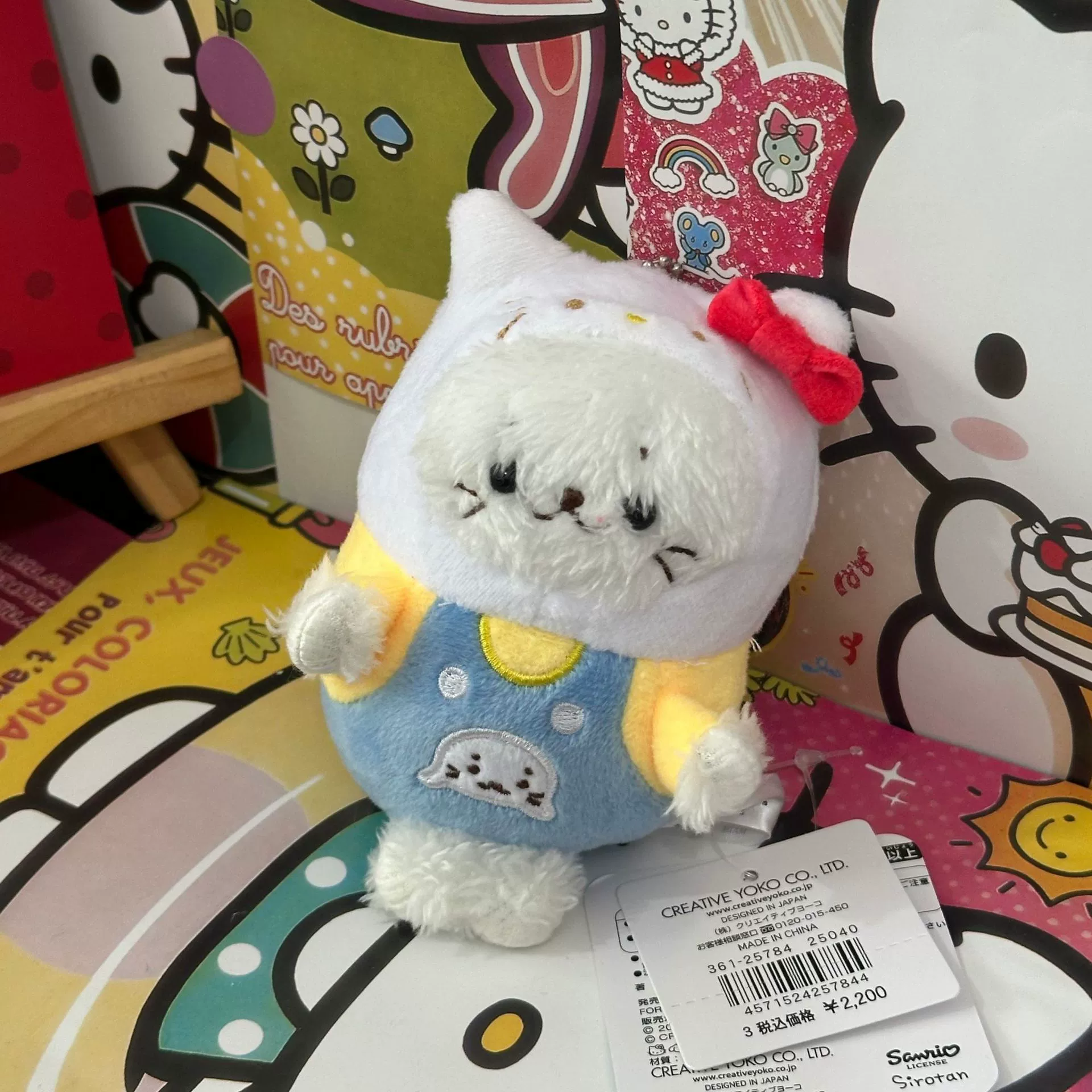 Плюшевый брелок-подвеска Hello Kitty, милый кукольный брелок для сумки, 11 см, легкий и прочный