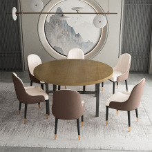 实木圆桌餐桌商用饭店酒店食堂餐饮家用聚会圆形桌子转盘加厚新款