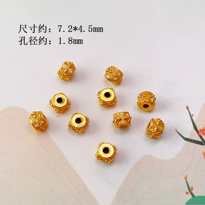 Zərgərlik ara hissələri, Heart Zircon Through-Hole Accessories Spacer - diamond-barrel-beads
