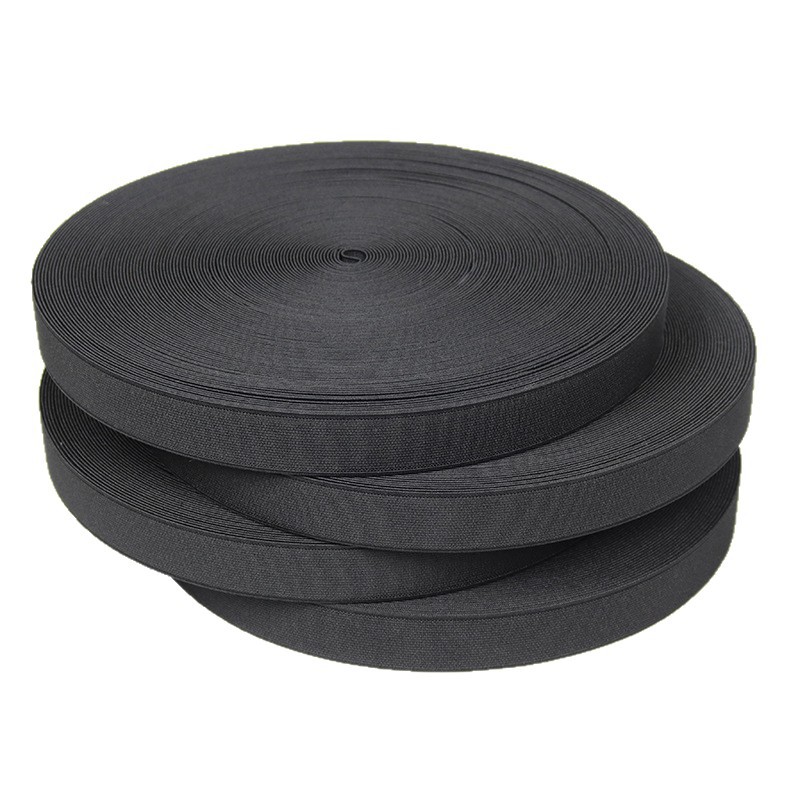Mayorista 1 - 10CM negro engrosado doble cara plano cerradura borde elástico alta elástica elástica densificación accesorios bolsa