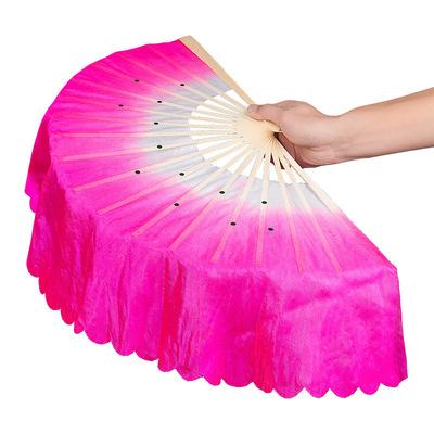 源头工厂 舞蹈扇子 广场舞扇 14根抛光扇骨 飘头10厘米 5色可选|ms