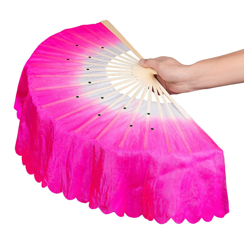 源头工厂 舞蹈扇子 广场舞扇 14根抛光扇骨 飘头10厘米 5色可选|ms