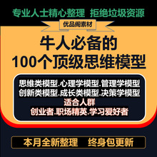 管理销售创业100教程精英模型的个牛思维思维思维白领人课程讲座