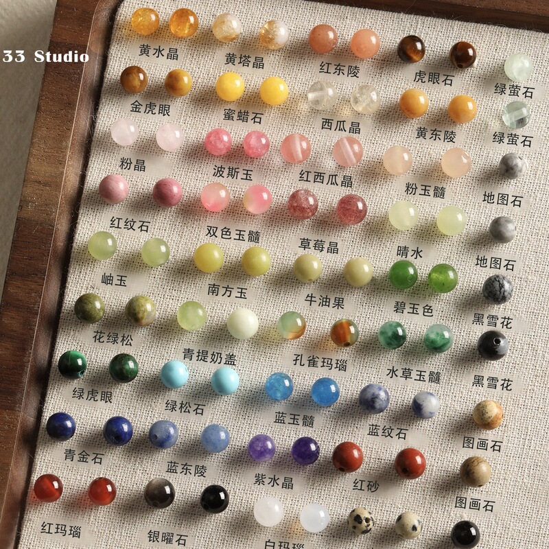 6mm Natural Stone Tiger Eye Stone Red Agate Round Beads Braided Bracelet Necklace Beaded DIY Accessories Material Loose Beads