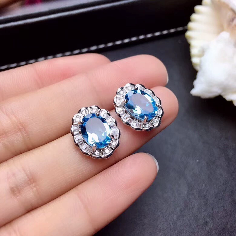 Ювелирный набор — кольцо, серьги и подвеска, морской сине‑ gemstone? камень, многоцветные варианты
