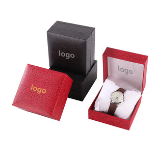 High-End Flip-Top Pu Watch Box Watch Packaging Box Storage Box Gift Box Wholesale Flip-Top Style