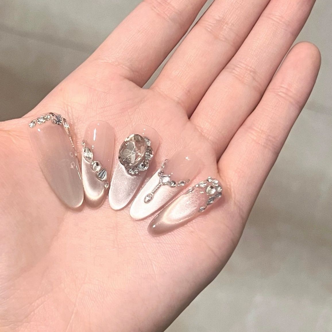 Yiyi Dance 10 piezas de uñas hechas a mano, terapia de luz, uñas, dopamina, uñas, uñas, parches al por mayor